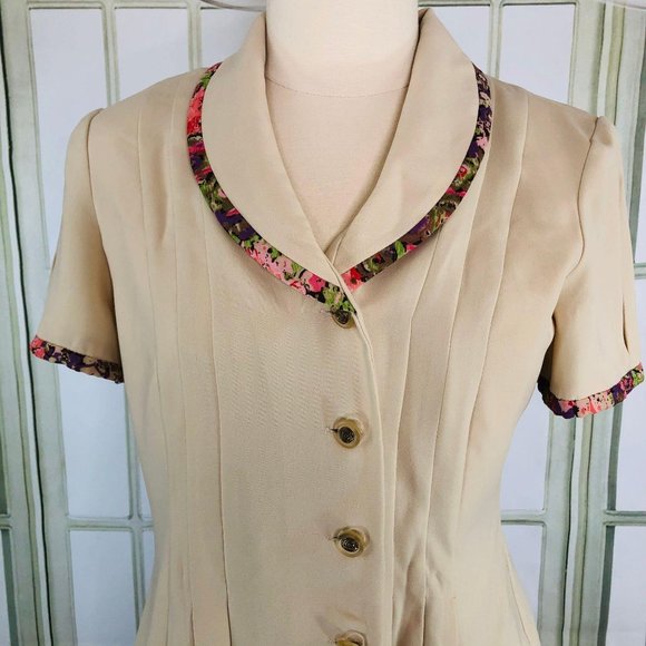 Danny & Nicole Skirt Suit Knee Length V-Neck 12P - Picture 5 of 8